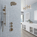 Blue 12x13 Glossy Matte Trapezium Glass Mosaic Tile (5 pack, 5.38 sq ft/case) by Apollo Tile