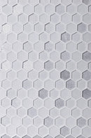 White 12x12 Hexagon Glossy Matte Glass Mosaic Tile (5 pack, 4.83 sq ft/case)