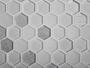 White 12x12 Glossy Matte Hexagon Glass Mosaic Tile (5 pack, 4.83 sq ft/case) - Sample