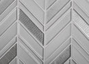 Blue Gray 10x10 Glossy Matte Chevron Glass Mosaic Tile (5 pack, 3.76 sq ft/case)