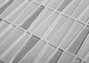 White 12x13 Trapezium Glossy Matte Glass Mosaic Tile (5 pack, 5.38 sq ft/case) - Sample