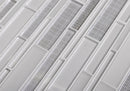 White 12x12 Linear Glossy Matte Glass Mosaic Tile (5 pack, 5 sq ft/case)