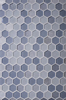 Light Blue 12x12 Glossy Matte Hexagon Glass Mosaic Tile (5 pack, 4.83 sq ft/case)