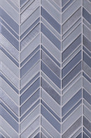 White Blue 10x10 Glossy Matte Chevron Glass Mosaic Tile (5 pack, 3.76 sq ft/case)