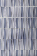 White Blue 12x13 Glossy Matte Trapezium Glass Mosaic Tile (5 pack, 5.38 sq ft/case) - Sample