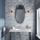 White Blue 12x12 Glossy Matte Sticks Glass Mosaic Tile (5 pack, 5 sq ft/case) - Sample