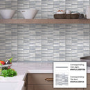 Flint Gray 0.5x12 Glossy Glass Pencil Tile Trim (10 pack, 0.5 sq ft/case) - Sample