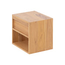 Oslo Natural Teak Indoor Floating Nightstand - 20" by NORDICTEAK.COM
