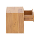 Oslo Natural Teak Indoor Floating Nightstand - 20" by NORDICTEAK.COM