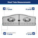 20x8 ft Steel Dual Swing Driveway Gate by Chery Industrial