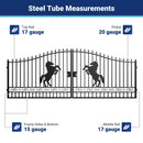 20x8 ft Steel Dual Swing Driveway Gate by Chery Industrial