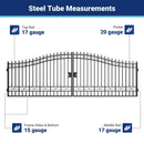 20x8 ft Steel Dual Swing Driveway Gate by Chery Industrial