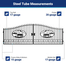 20x8 ft Steel Dual Swing Driveway Gate by Chery Industrial