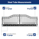 20x8 ft Steel Dual Swing Driveway Gate by Chery Industrial