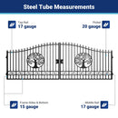 20x8 ft Steel Dual Swing Driveway Gate by Chery Industrial