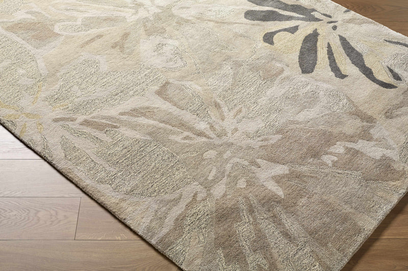 Ilfeld Athena Gray Floral Wool Rug