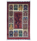 Hand-Knotted Afghani Tree of Life Wool Rug – 6’6″  x  9’6″