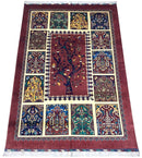 Hand-Knotted Afghani Tree of Life Wool Rug – 6’6″  x  9’6″