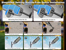 6500W Solar Street Light 7000K 800000LM Auto On/Off Dusk to Dawn IP67 Waterproof Motion Sensor