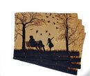 DaDalogy Bedding Set of 4 Pieces Autumn Birds Blessing Tapestry Dining Placemats 13” x 19” (Thanksgiving)