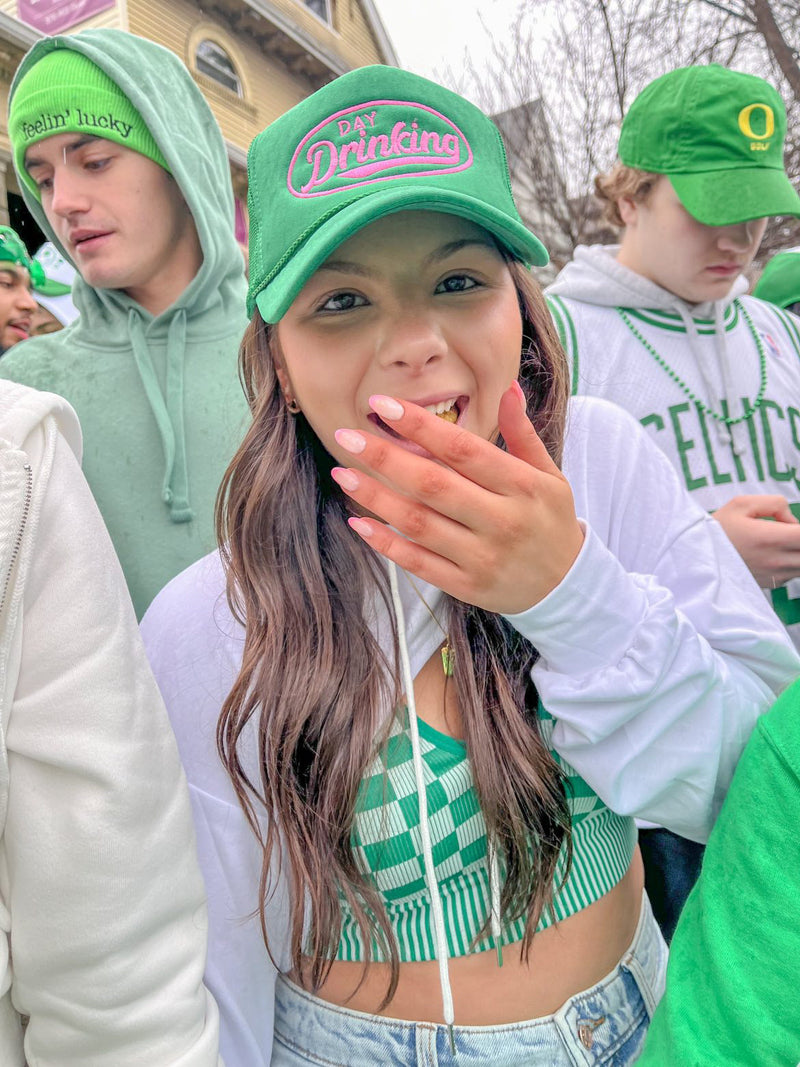 Day Drinking Green Foam Trucker Hat