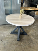 36” round dining table with metal base