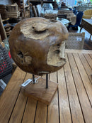 Teak Ball On a Stand (Large)
