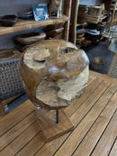 Teak Ball On a Stand (Large)