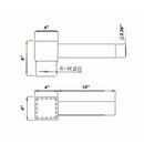 Single Spoke Arm Bracket Square/Round Base