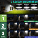 250W Solar Lights Outdoor Waterproof Flood Security Motion Sensor - 496 LEDs 3000 Lumens 360° Illumination- 2Pack