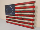 Large American Flag Gun Concealment Case with 2 Compartments