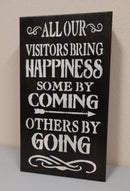"VISITORS BRING HAPPINESS" MINI GUN CONCEALMENT WALL ART BOX