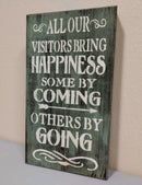 "VISITORS BRING HAPPINESS" MINI GUN CONCEALMENT WALL ART BOX