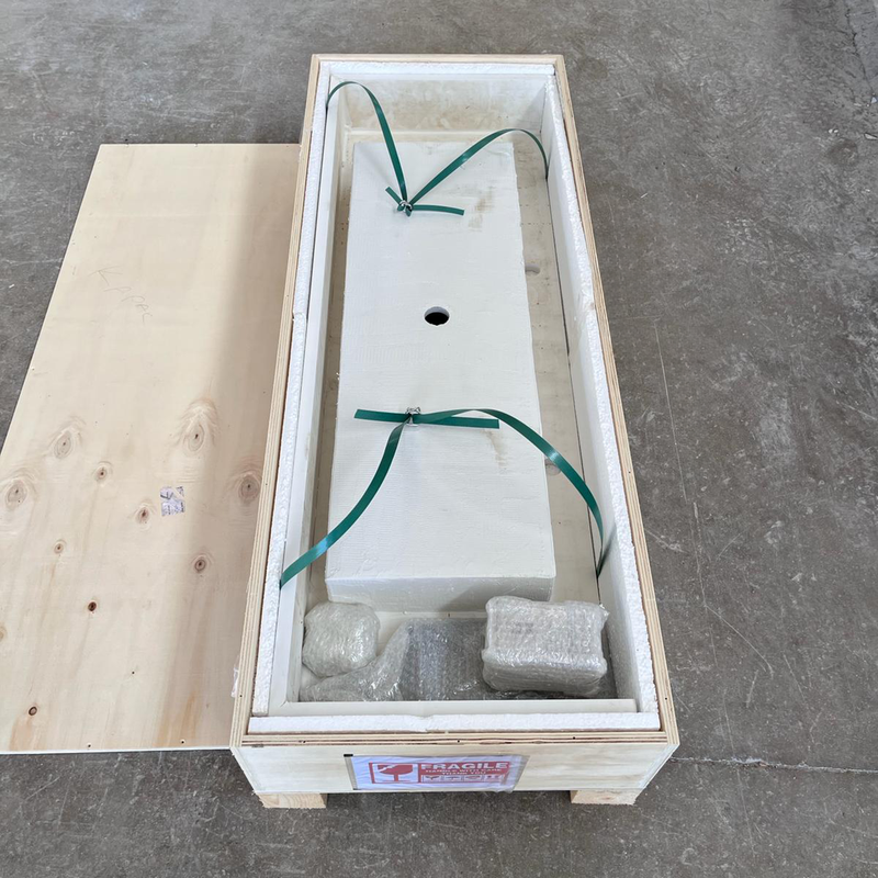 White Quartz Monolithic Contemporary Trough Sink - Handcrafted, photo 10 of 10