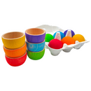 **Pre-order (Ships in 1-2 Weeks)**6-Piece Rainbow Wooden Bowls & Balls Set – Matching, Sorting & Open-Ended Play