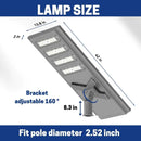8500W Commercial Solar Power LED Parking Lot / Street/ Arena Light 160000 Lumen - (Black)