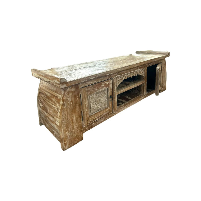 White Wash Indian Console