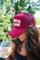 Save Water Drink Wine - Maroon Corduroy Trucker Hat