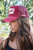 Save Water Drink Wine - Maroon Corduroy Trucker Hat
