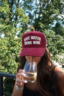 Save Water Drink Wine - Maroon Corduroy Trucker Hat