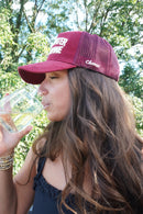 Save Water Drink Wine - Maroon Corduroy Trucker Hat