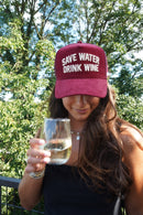 Save Water Drink Wine - Maroon Corduroy Trucker Hat