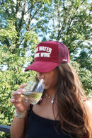 Save Water Drink Wine - Maroon Corduroy Trucker Hat