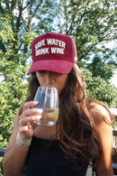 Save Water Drink Wine - Maroon Corduroy Trucker Hat