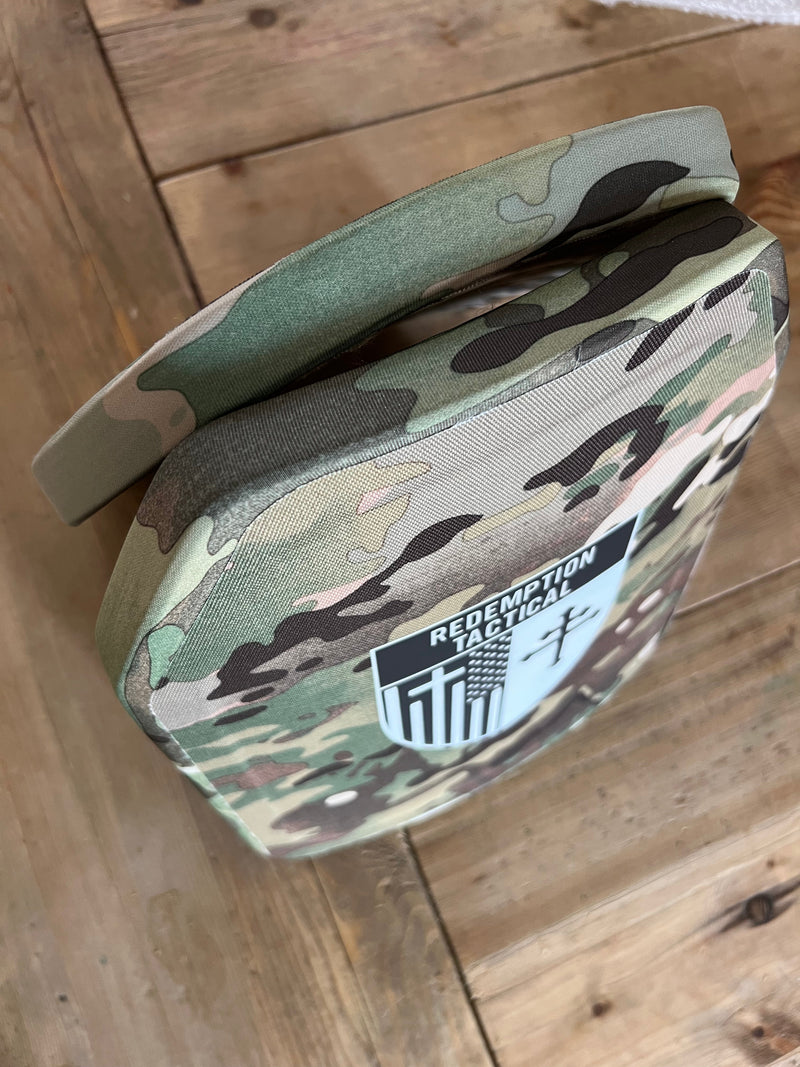 Pair of 10x12 Level IV Ceramic PE Plates Ballistic FRONT AND BACK (SIZE SMALL to LARGE) Curved with Shooters Cut, photo 5 of 16