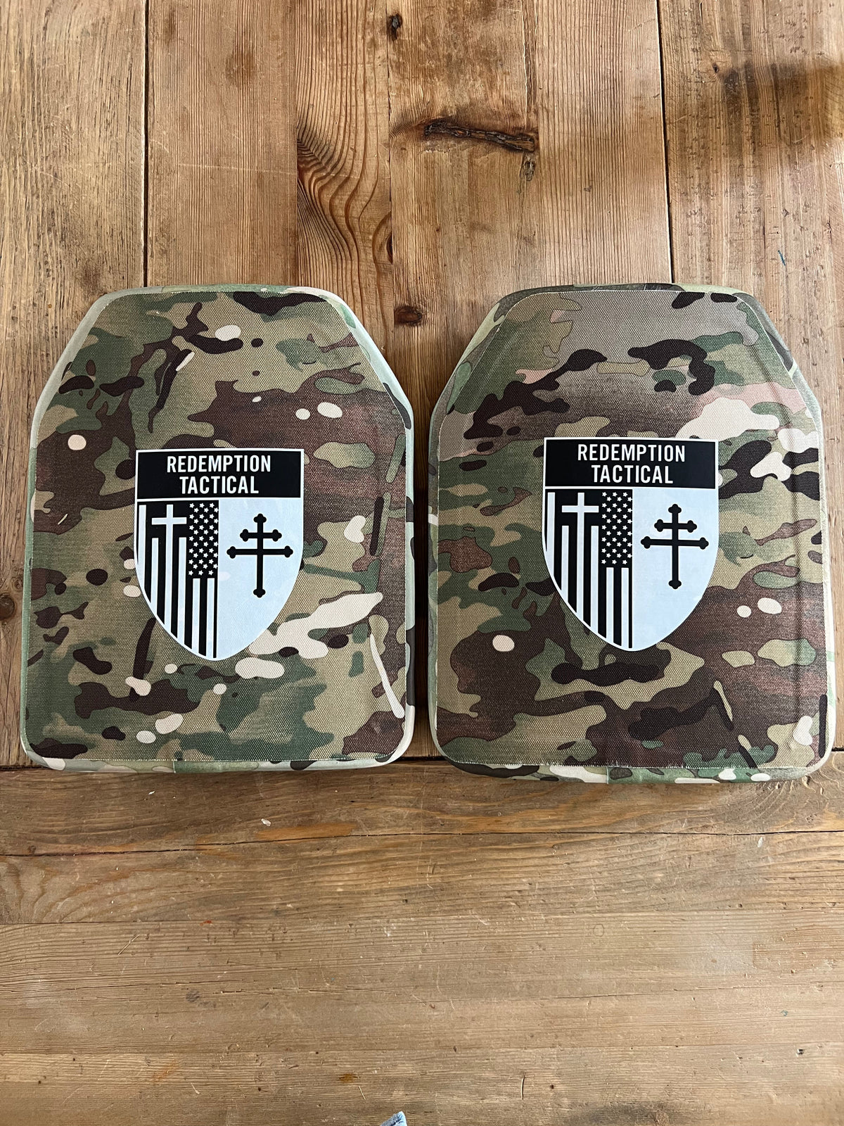Pair of 10x12 Level IV Ceramic PE Plates Ballistic FRONT AND BACK (SIZE SMALL to LARGE) Curved with Shooters Cut, photo 4 of 16