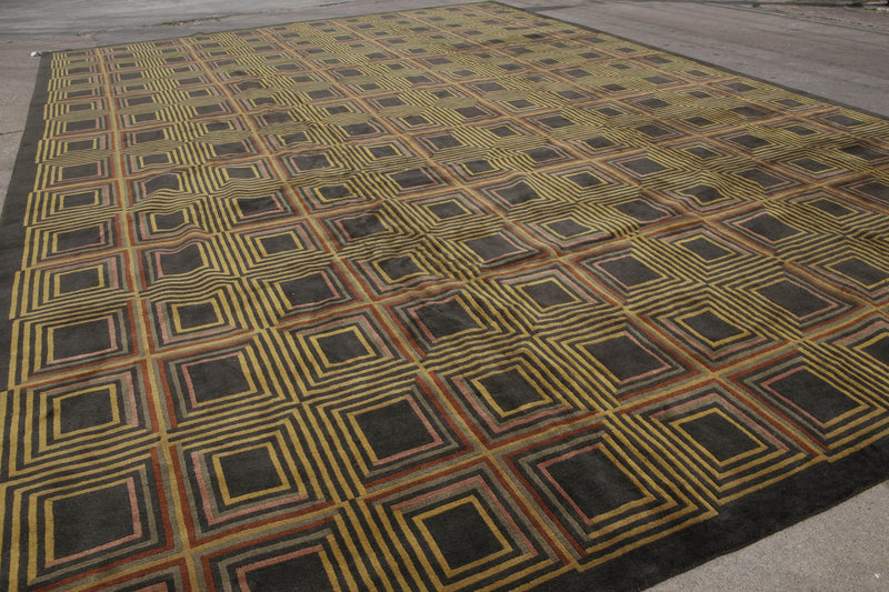 Aga John's Palace Size Hand Knotted Tibetan Wool modern Area rug 17'7"x 25'6"