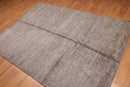 5x8 Brown Hand Knotted Textured Ombre 100% Wool & Banana Silk Oriental Area rug