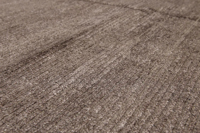 5x8 Brown Hand Knotted Textured Ombre 100% Wool & Banana Silk Oriental Area rug