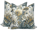 Dahlia Floral Pillow Cover in Soft Gold, Thibaut Pillows
